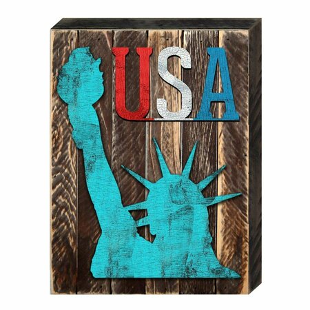 CLEAN CHOICE Patriotic Statue of Liberty Art on Board Wall Decor CL3489844